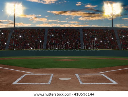 Baseball Stadium at sunset