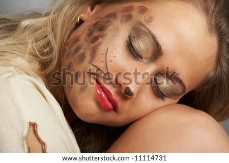 leopard woman