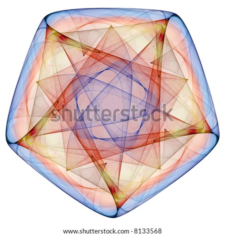 Futuristic star isolated on the white background