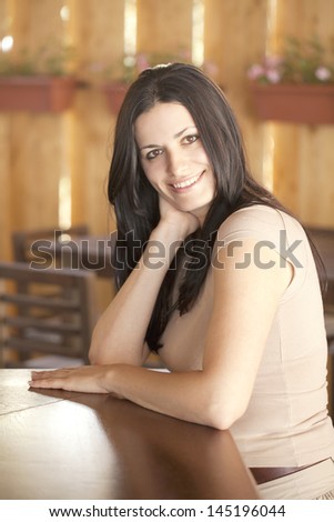 Portrait of a beautiful dark haired girl