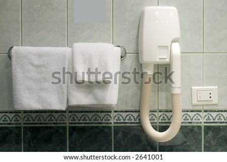 White towels in luxury bathroom