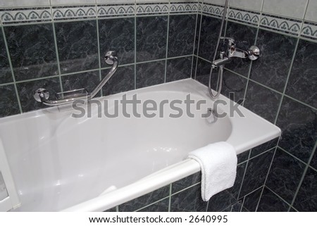 Luxury bathroom and white towels