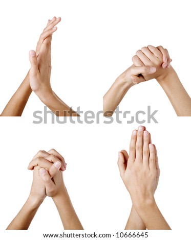 Beautiful Woman Hands Isolated On White Background Stock Photo 10666645