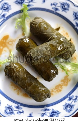 Stuffed cabbage on the plate