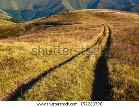 Road to the distant mountains