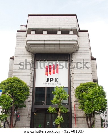 TOKYO, JAPAN - OCT 9: Tokyo Stock Exchange building in Tokyo, Japan on October 9, 2015. Tokyo is both the capital and largest city of Japan.