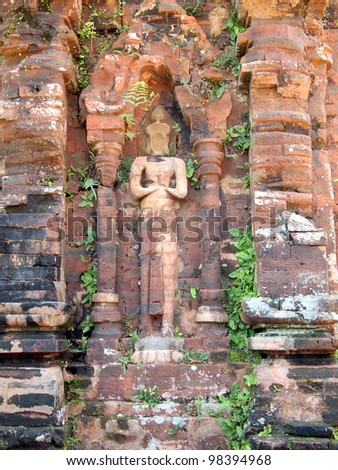 Relief of Hindu Temples at My Son in Vietnam - A UNESCO World Heritage Site