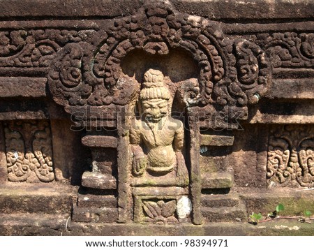 Relief of Hindu Temples at My Son in Vietnam - A UNESCO World Heritage Site