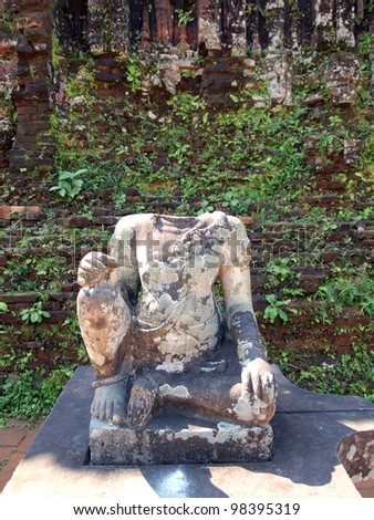 Hindu God Statue at My Son Sanctuary, Vietnam - A UNESCO World Heritage Site