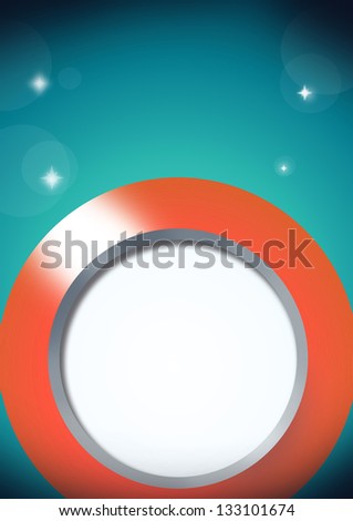 Green Background with orange circle and white space for texts. For advertising posters, brochures, print covers and more.