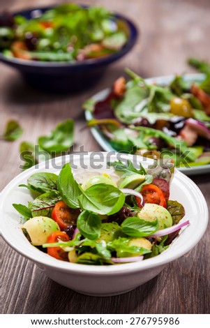 Assortment of  fresh veggie salads