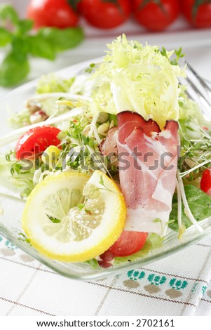 Diet food, small salad