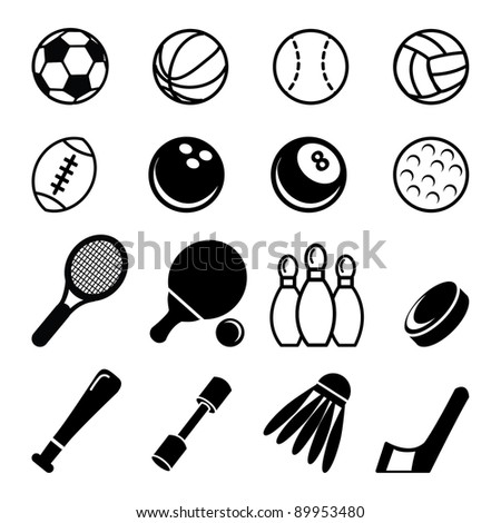 Sports on Sports Icons Stock Vector 89953480   Shutterstock