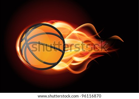basketball and fire
