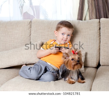 kid with loving dog york