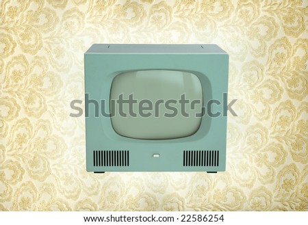 wallpaper stock. stock photo : Old or retro TV