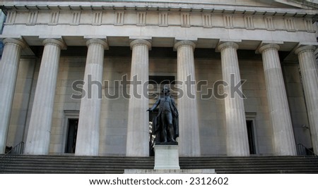 George Washington monument on Wall Street New York Stock Exchange