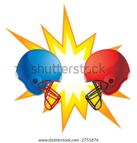 football helmet clipart. Football Helmets Clashing