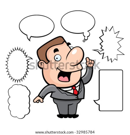 Businessman Talking Stock Vector Illustration 32985784 : Shutterstock
