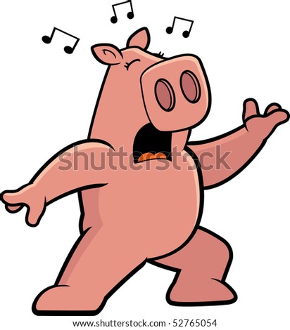 Cartoon Pics Of Pigs. stock vector : A cartoon pig