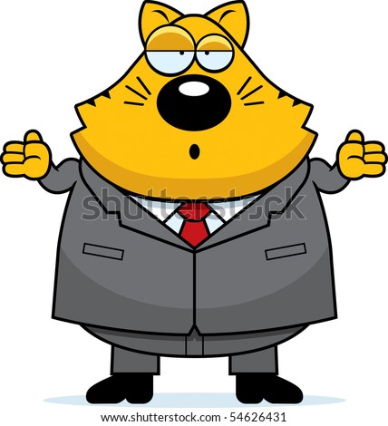 fat cat cartoon character. stock photo : A cartoon fat