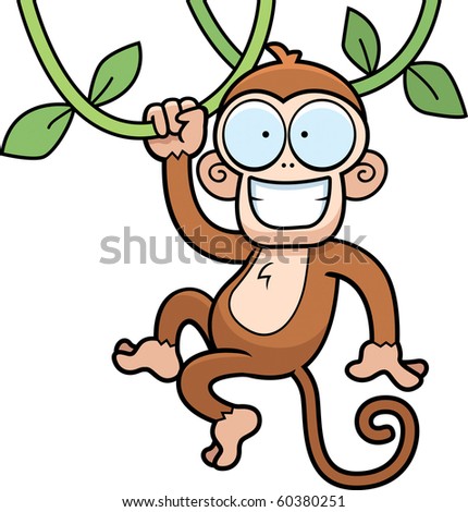 stock photo A cartoon monkey