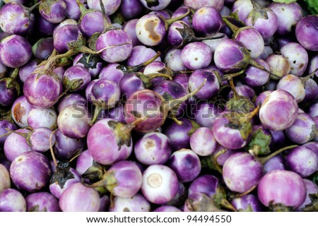 Eggplant purple from market
