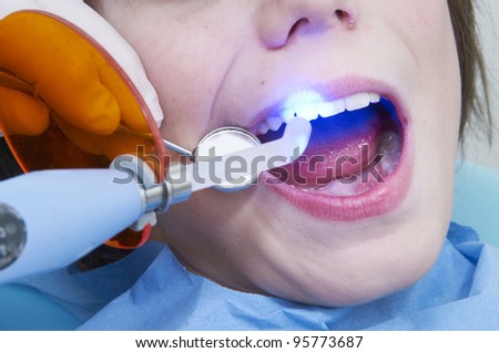 boy during a dental visit. doctor\'s clinic
