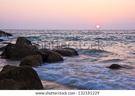 Beautiful Sea sunset background