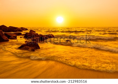 Beautiful Sea sunset background. Karon Beach, Phuket. Thailand