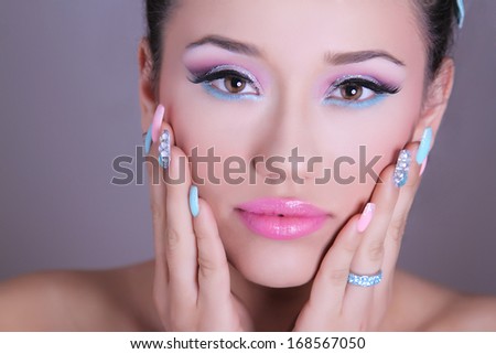 Fashion beauty shot. Professional make-up.