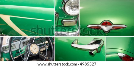 Vintage Green Car Details