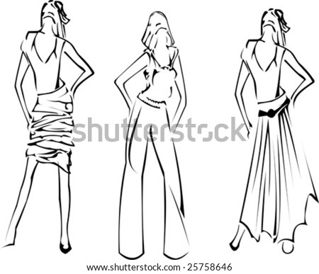 dress designs sketches. Girls Designer Sketch