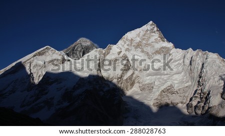Mt Everest and Nuptse
