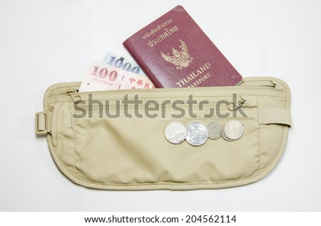 safety waist pouch for traveler and money and passport