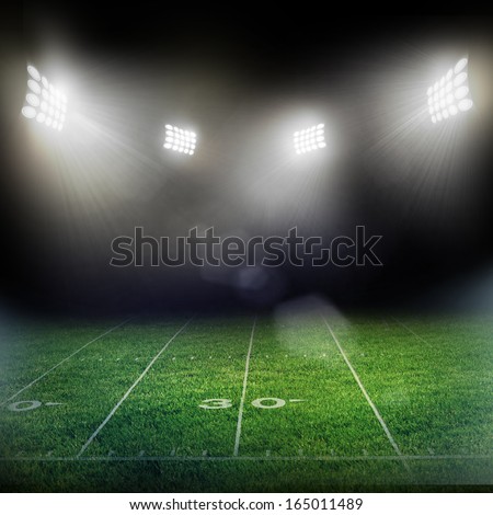 stadium in lights and flashes