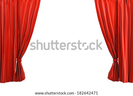Red curtain classic style