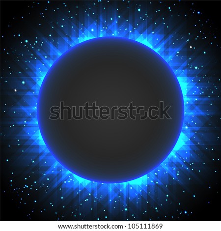 Abstract eclipse background. Raster version