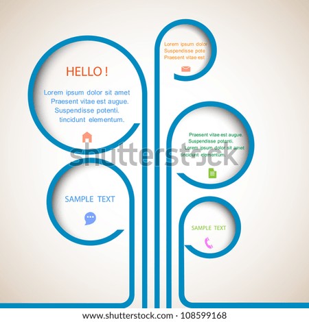 Tree of web design bubbles Vector design template Tree of web design bubbles Vector design template