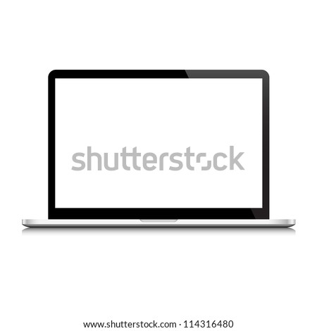 Vector Laptop isolated on white background Vector Laptop isolated on white background