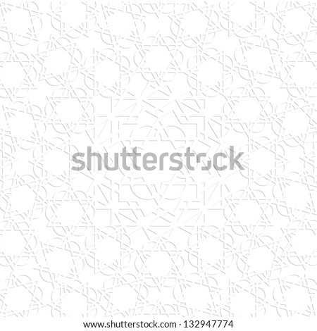 3D white arabic pattern Vector EPS10 3D white arabic pattern Vector EPS10