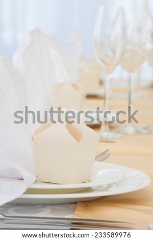 Gala served table