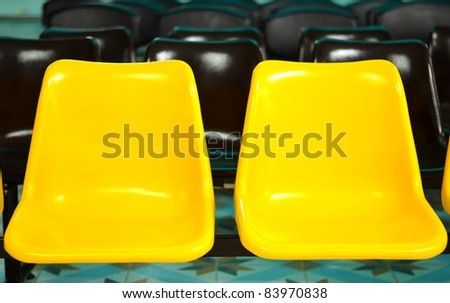 yellow chair in the room