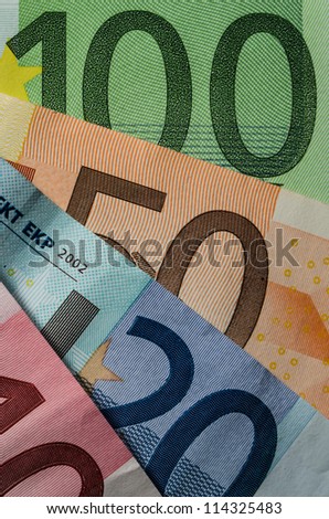Euro money bills