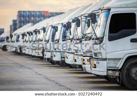 Truck parking this immage canuse for delivery, transportation, road, traffic, cargo and vehicle concept