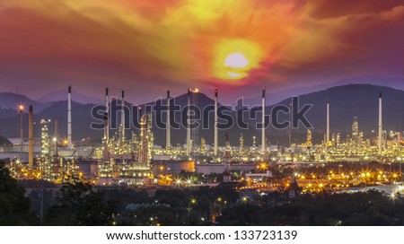 Refinery industrial plant