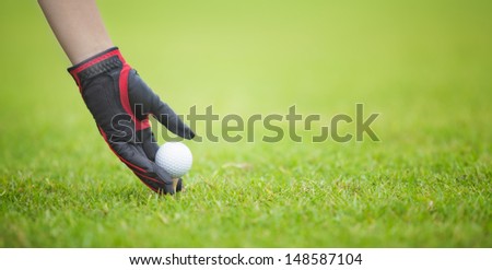 Start game by put the golf ball