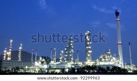 oil refinery plant and pollution