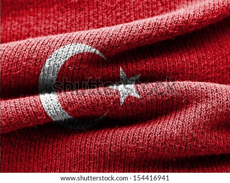 flag of Turkey on textile
