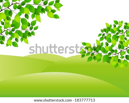 Fresh green leaf landscape